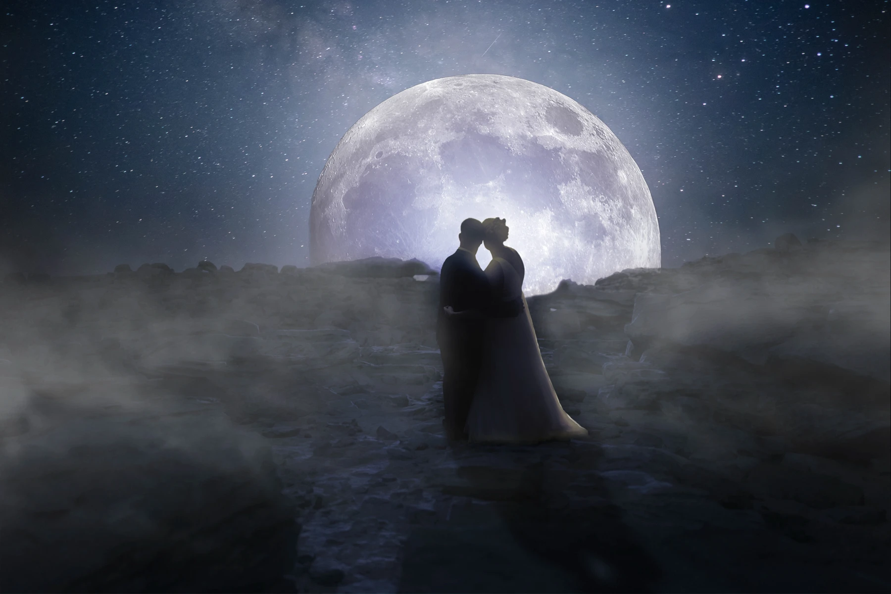 Scifi svatební fotka